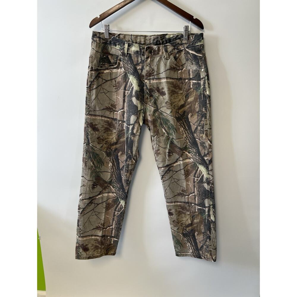 Vintage Wrangler ProGear Realtree Camo Pants Men 36x30 Heavy Cotton Y2K Gorpcore